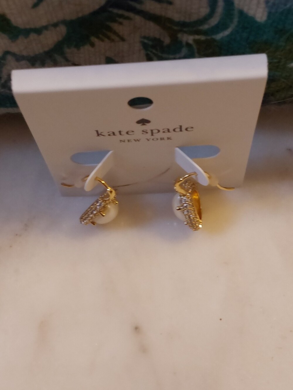 NWT Kate Spade Faux Pearl Earrings, MSRP $79 - Picture 4 of 7